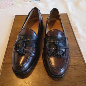 Men's Cellini Leather Tassel Loafers. Cordovan & Black, Size 9.0 M. EUC